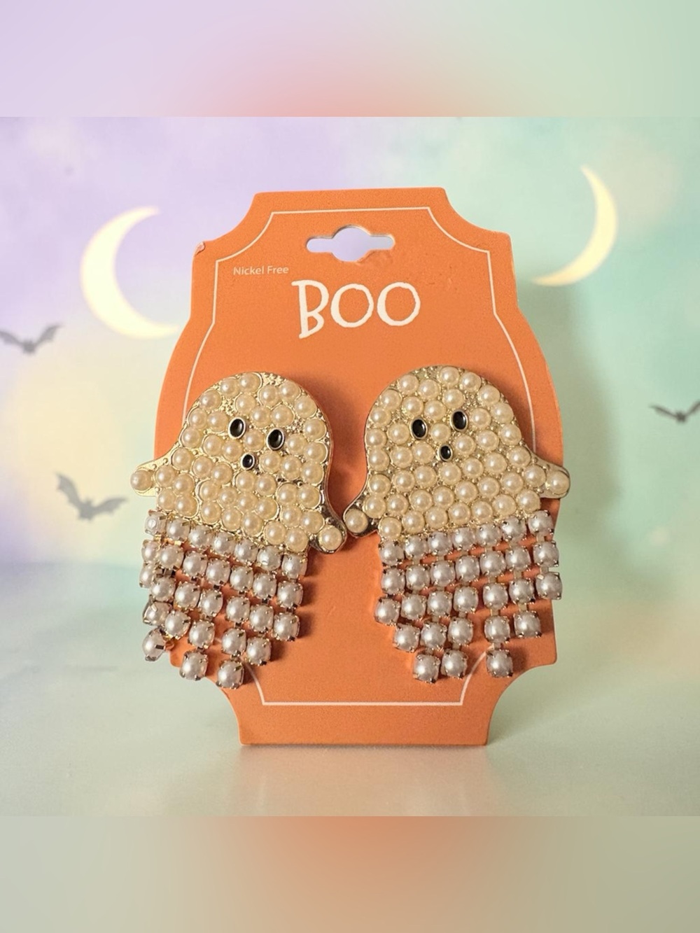 🦖 5 for $20 Faux Pearl Ghost Fringe Statement Earrings